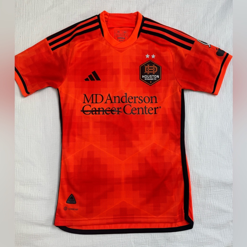 ADIDAS Men's Houston Dynamo 23/24 Authentic Home Jersey Orange Size S